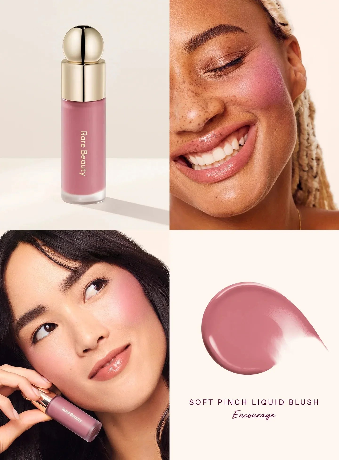 Blush Mate de Longa Duração com Efeito Esbatido e Elástico, Blush em Almofada com Textura de Creme a Pó, Blush Líquido Resistente ao Suor e à Humidade