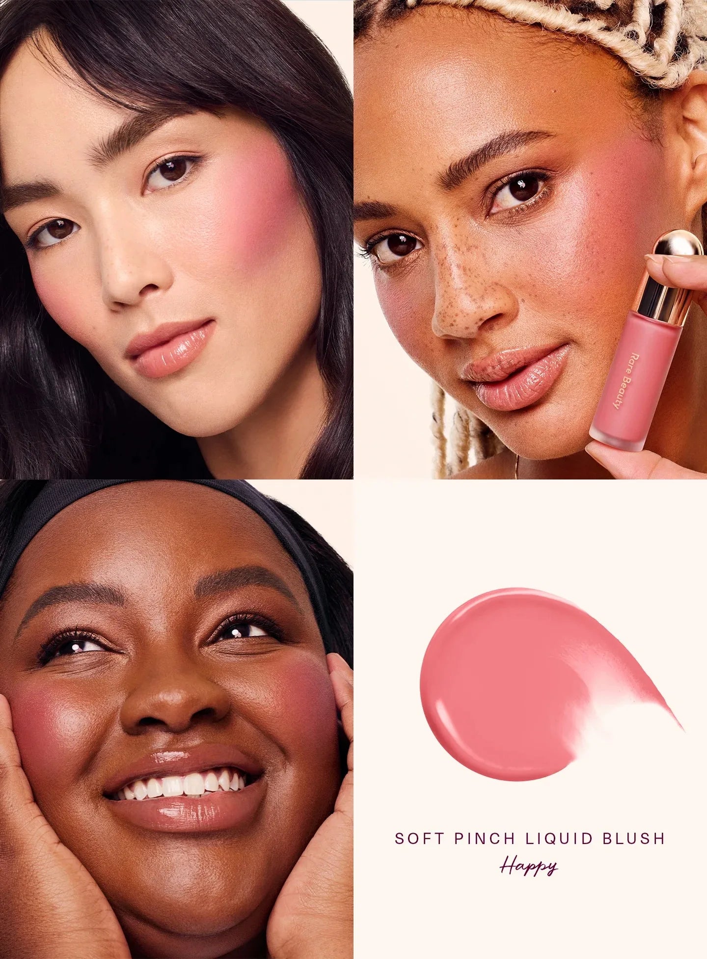 Blush Mate de Longa Duração com Efeito Esbatido e Elástico, Blush em Almofada com Textura de Creme a Pó, Blush Líquido Resistente ao Suor e à Humidade