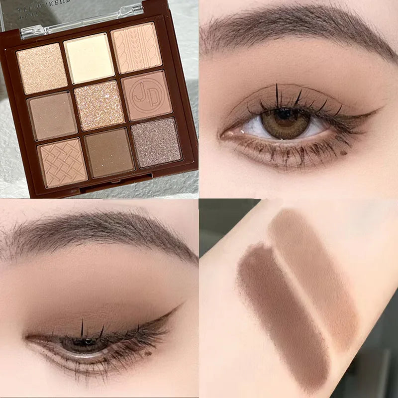 Paleta de sombra -  com acabamento mate, laranja, castanho, perolado, brilhante e iluminador