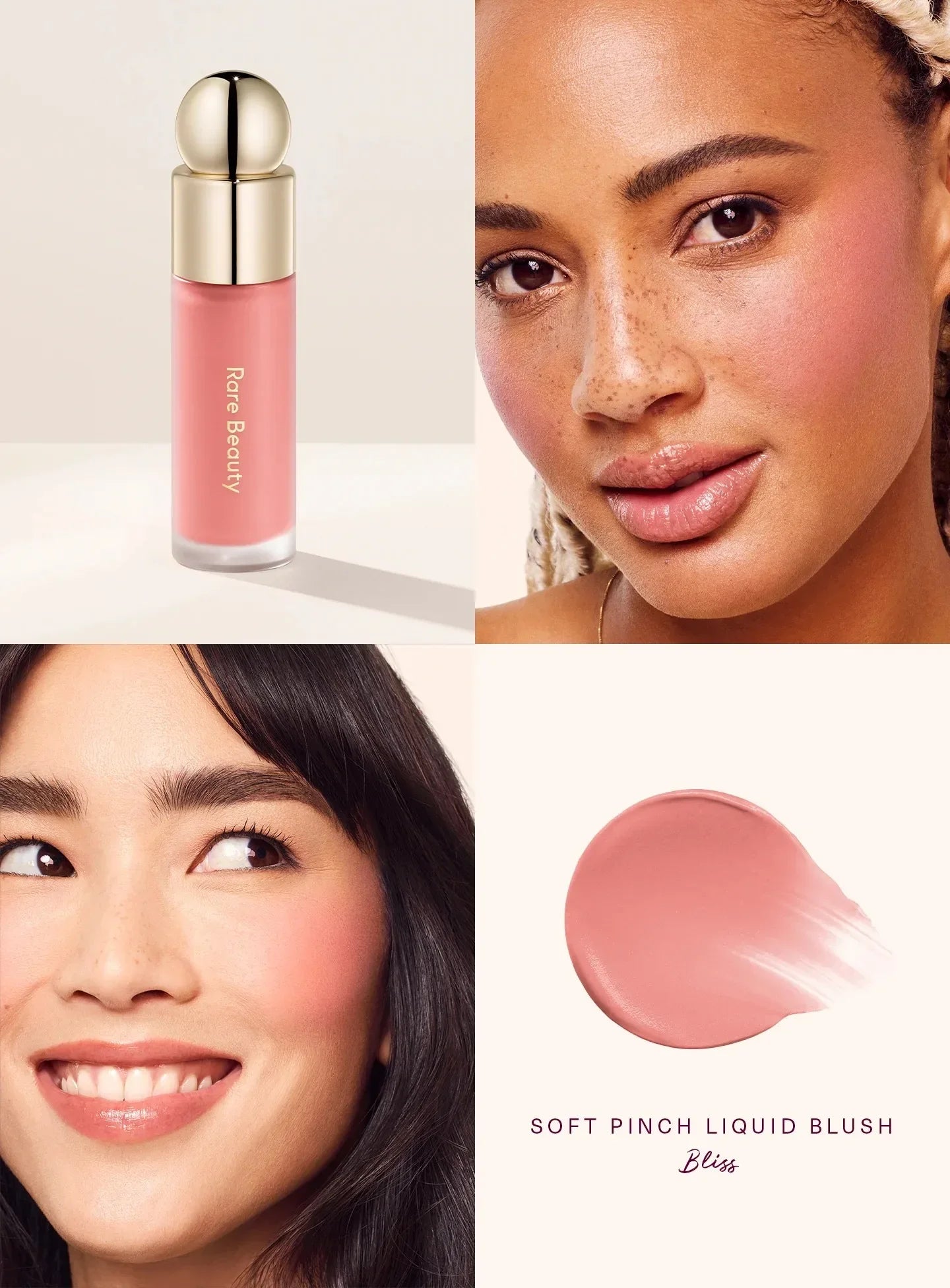 Blush Mate de Longa Duração com Efeito Esbatido e Elástico, Blush em Almofada com Textura de Creme a Pó, Blush Líquido Resistente ao Suor e à Humidade