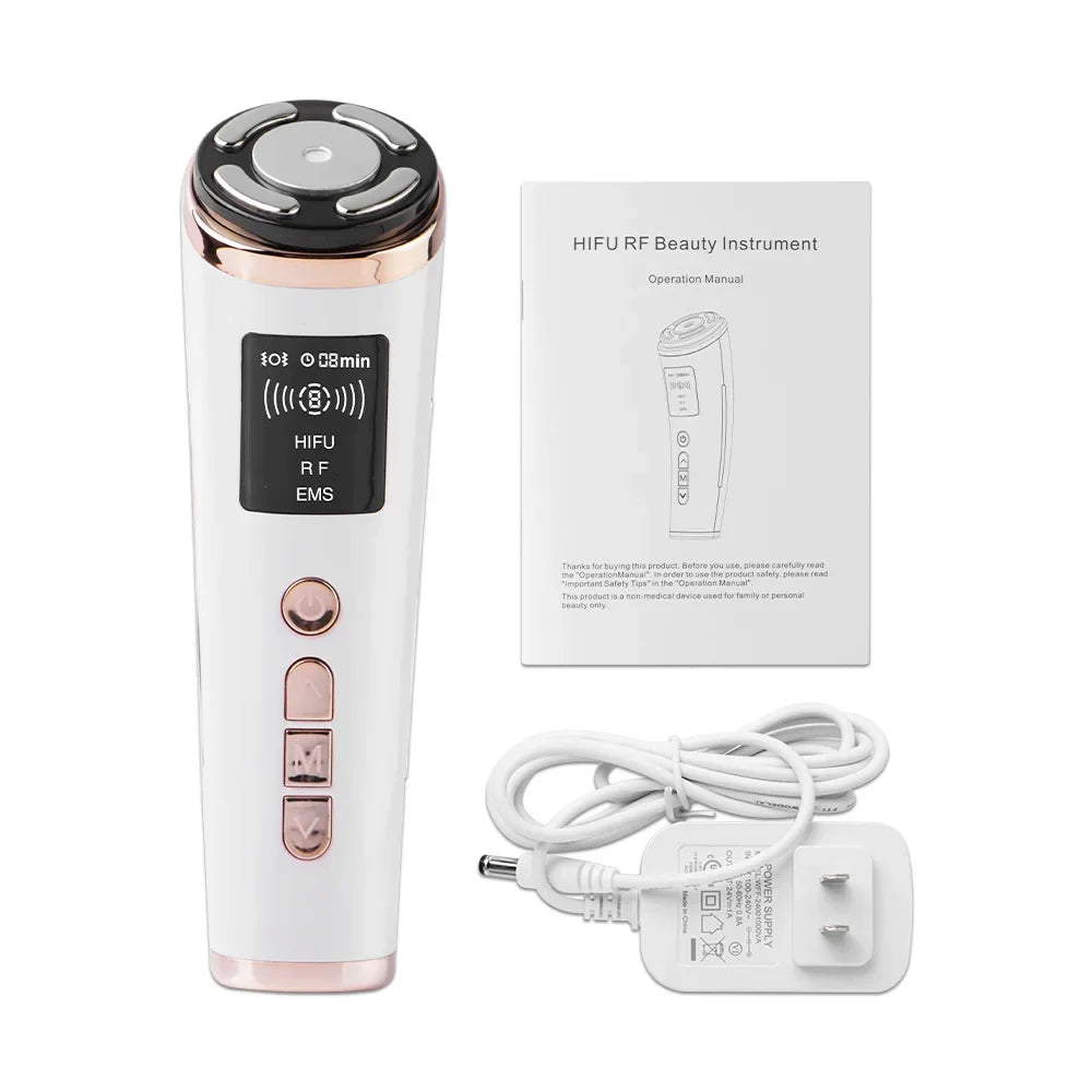 Lifting facial elétrico HIFU, lifting facial por ultrassom, reafirmação da pele com corrente, EMS, microcorrentes, rejuvenescimento da pele, cuidados de beleza