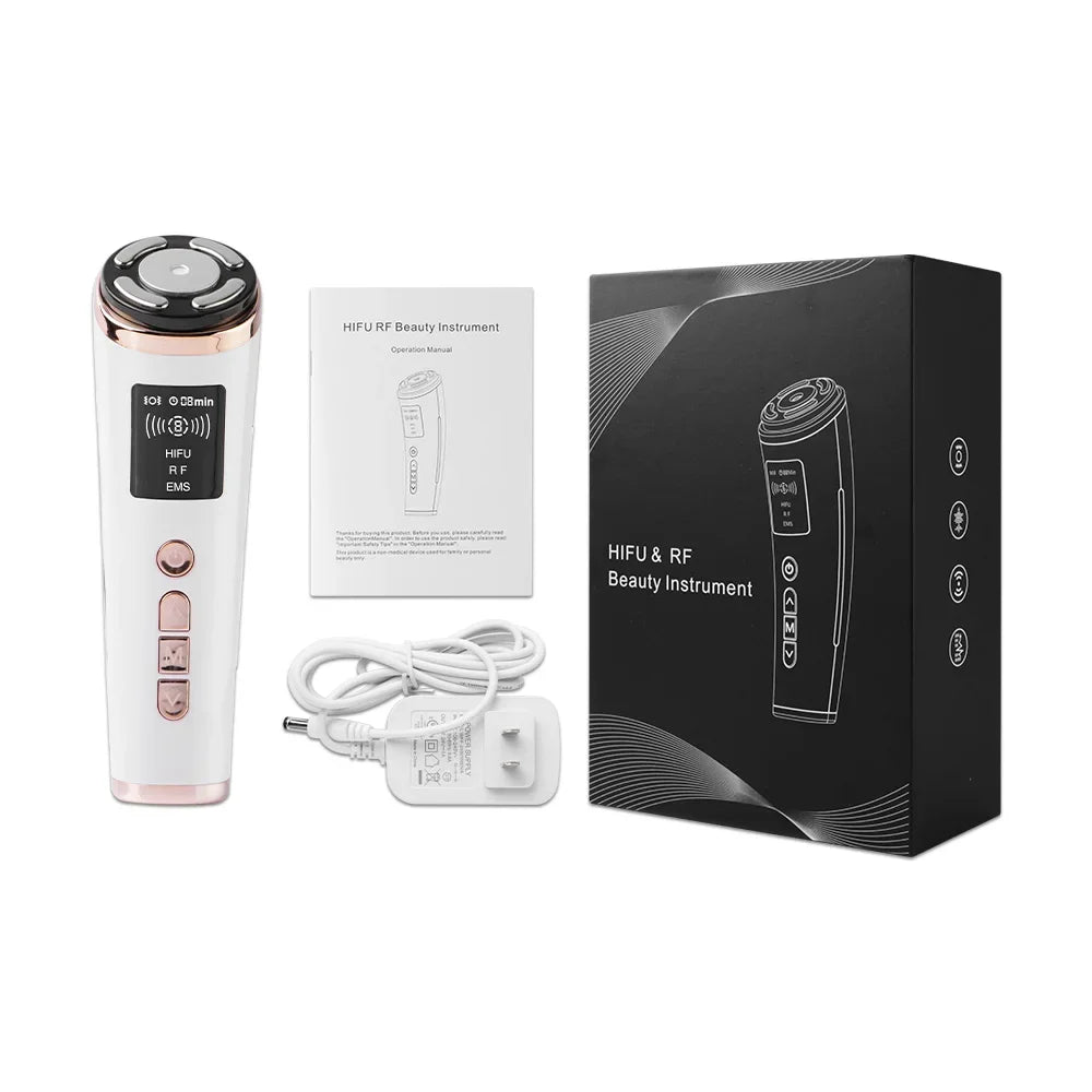 Lifting facial elétrico HIFU, lifting facial por ultrassom, reafirmação da pele com corrente, EMS, microcorrentes, rejuvenescimento da pele, cuidados de beleza