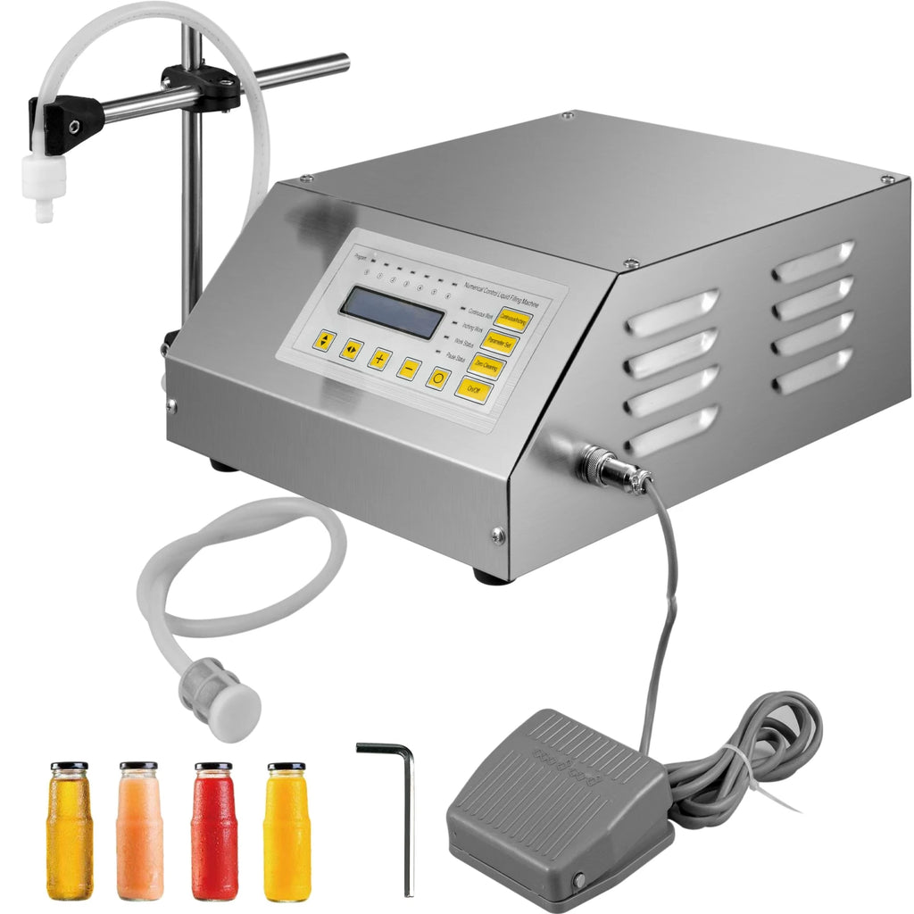Máquina de enchimento de líquidos SucceBuy 5-3500 ml GFK160 com controlo digital para água, bebidas, perfumes, cosméticos, sumos e leite – Enchedora de garrafas pequenas