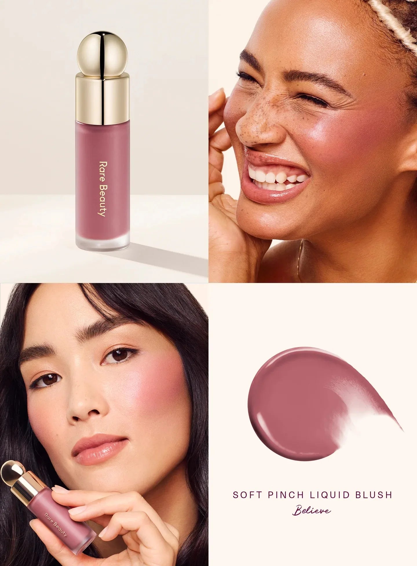 Blush Mate de Longa Duração com Efeito Esbatido e Elástico, Blush em Almofada com Textura de Creme a Pó, Blush Líquido Resistente ao Suor e à Humidade