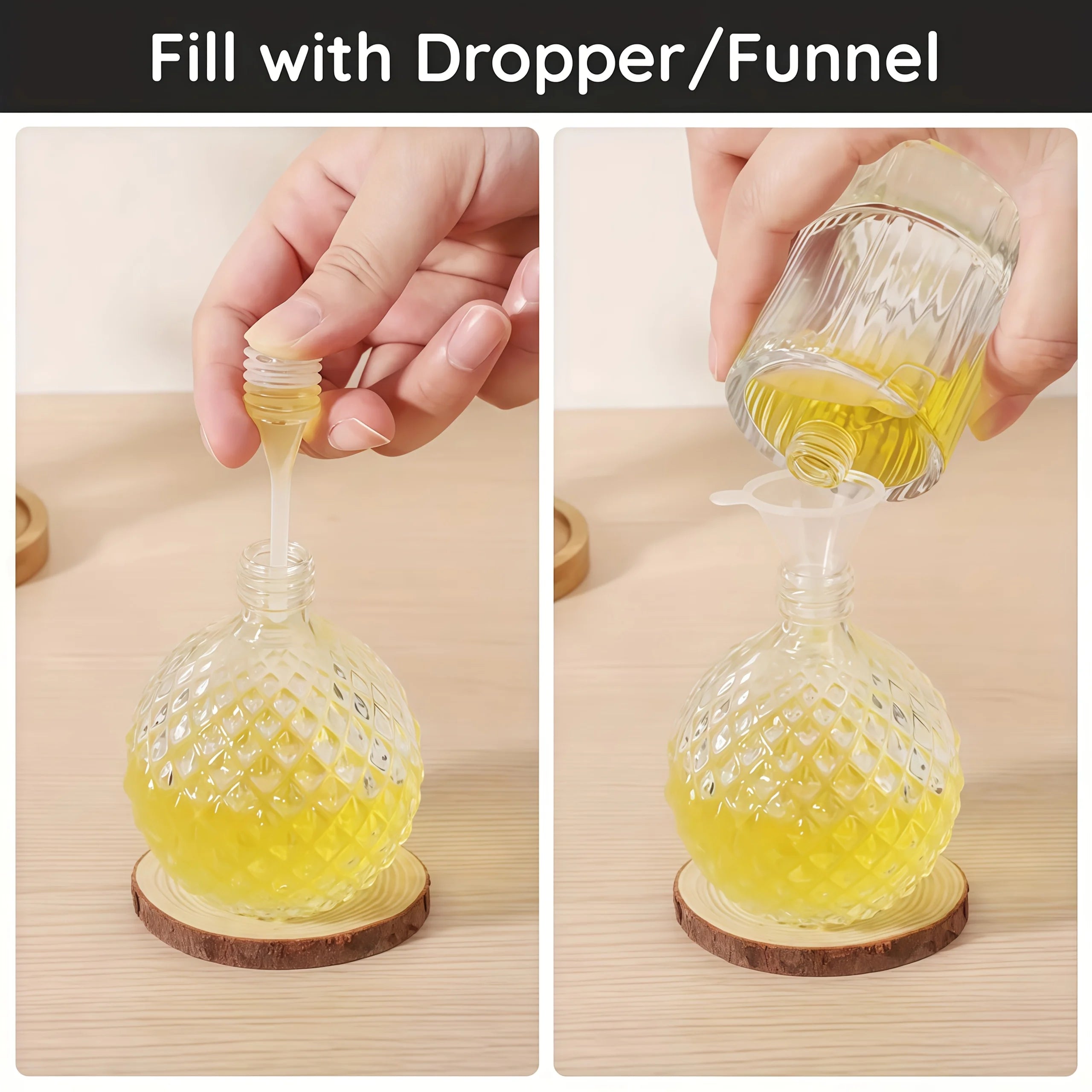 Conjunto de utensílios para decantar perfumes, conjunto de utensílios de plástico transparente para transferência e distribuição de perfume